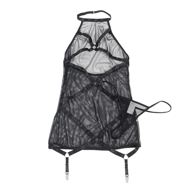 SUBLLIME - ROBE TRANSPARENTE DÉCOLLETÉ EAU NOIRE S/M