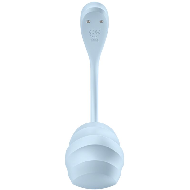 SATISFYER - STIMULATEUR DE POINT G PÉTALE LISSE BLEU CIEL APPLICATION GRATUITE