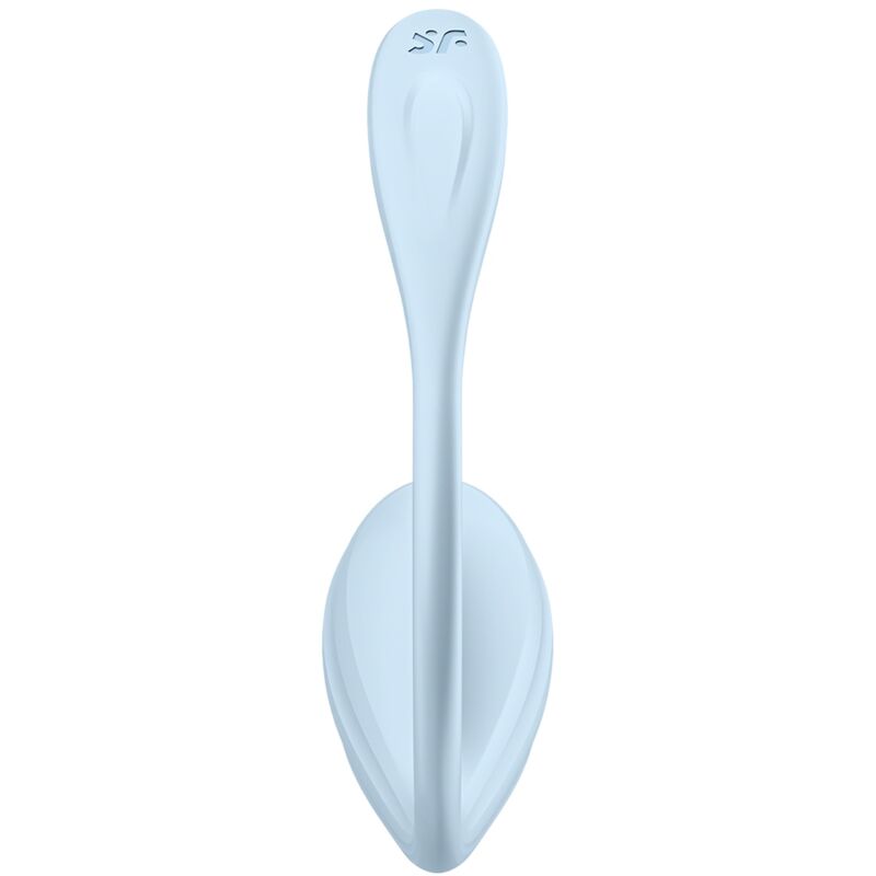 SATISFYER - STIMULATEUR DE POINT G PÉTALE LISSE BLEU CIEL APPLICATION GRATUITE