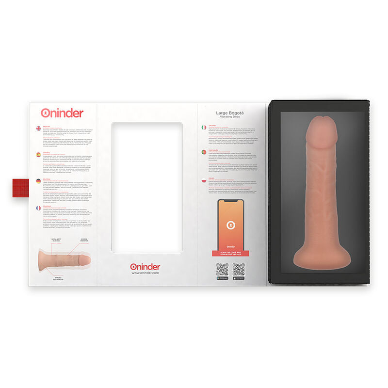 ONINDER - DILDO VIBRATORE GRANDE BOGOTÁ 9 VELOCITÀ NATURALE 22 CM -O- 4.5 CM - APP GRATUITA