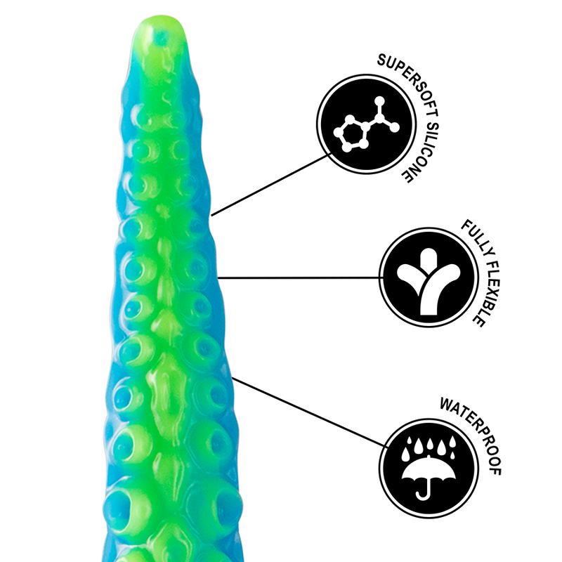 EPIC - GODE FLUORESCENT AVEC TENTACULES MINCE SCYLLA GRANDE TAILLE