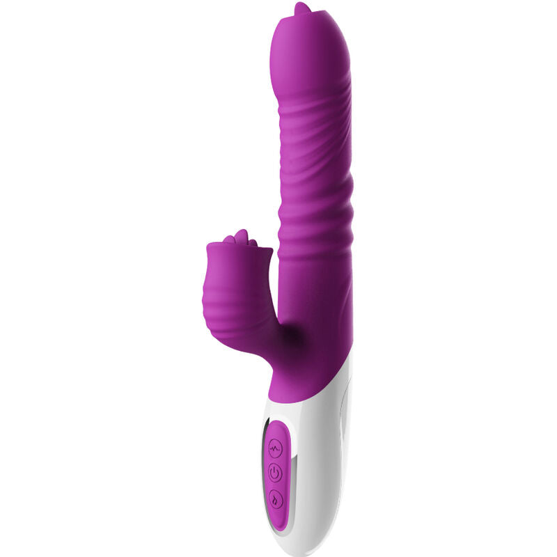 ARMONY - DOUBLE TONGUE VIBRATOR WITH HEAT EFFECT PURPLE THRUST