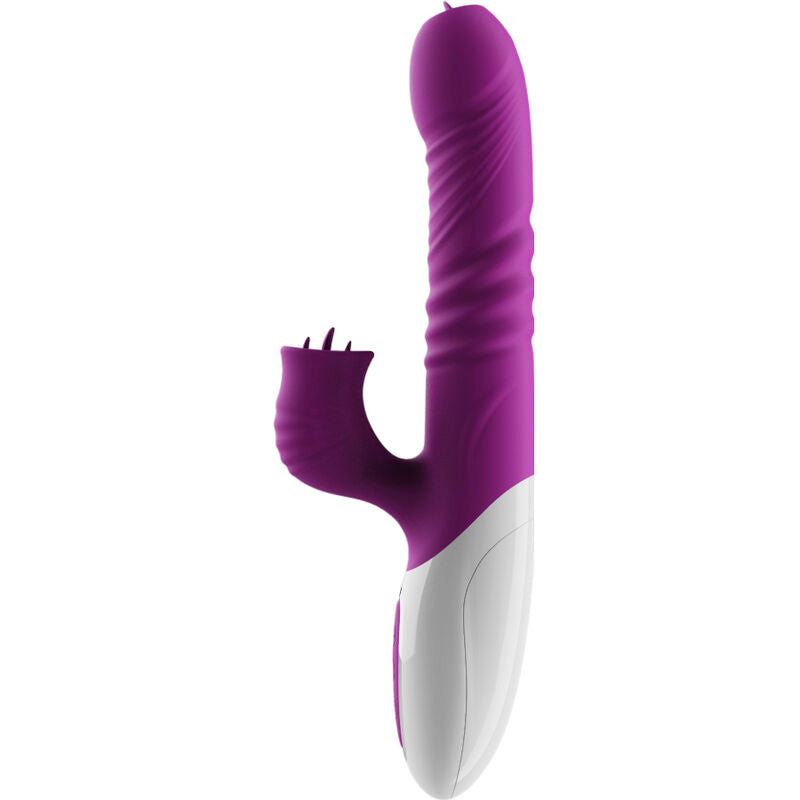 ARMONY - DOUBLE TONGUE VIBRATOR WITH HEAT EFFECT PURPLE THRUST