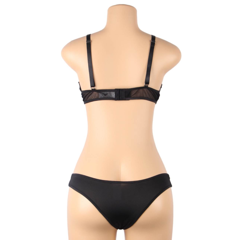 SUBBLIME - ENSEMBLE DEUX PIÈCES DE SOUTIEN-GORGE TRANSPARENT ET RAYURES S/M