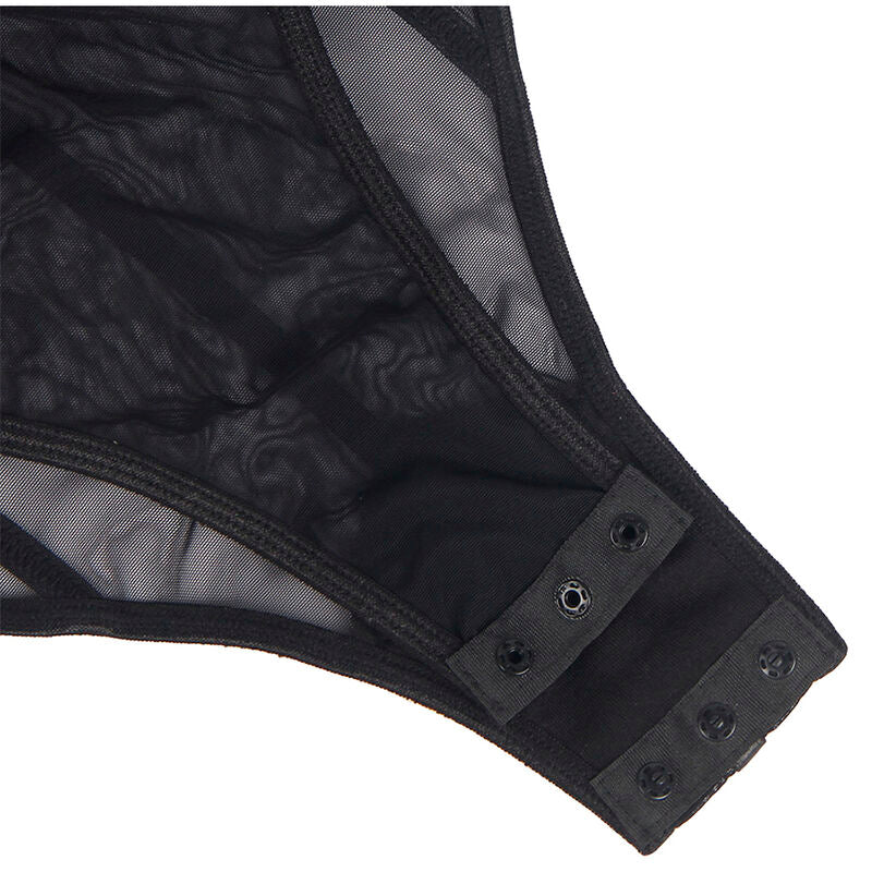 SUBBLIME - BODY CON BRETELLE A CATENA NERA S/M