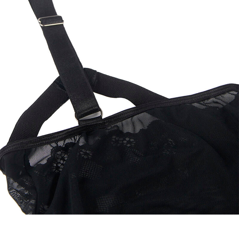 SUBBLIME - ORSACCHIOTTO CON DETTAGLIO REGGISERA PETTO NERO S/M