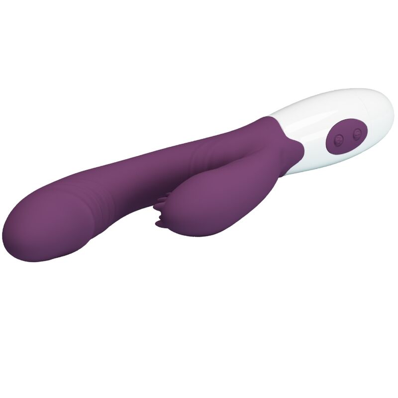 PRETTY LOVE - VIBRATEUR ANDRE RABBIT ET STIMULATEUR DE POINT G VIOLET