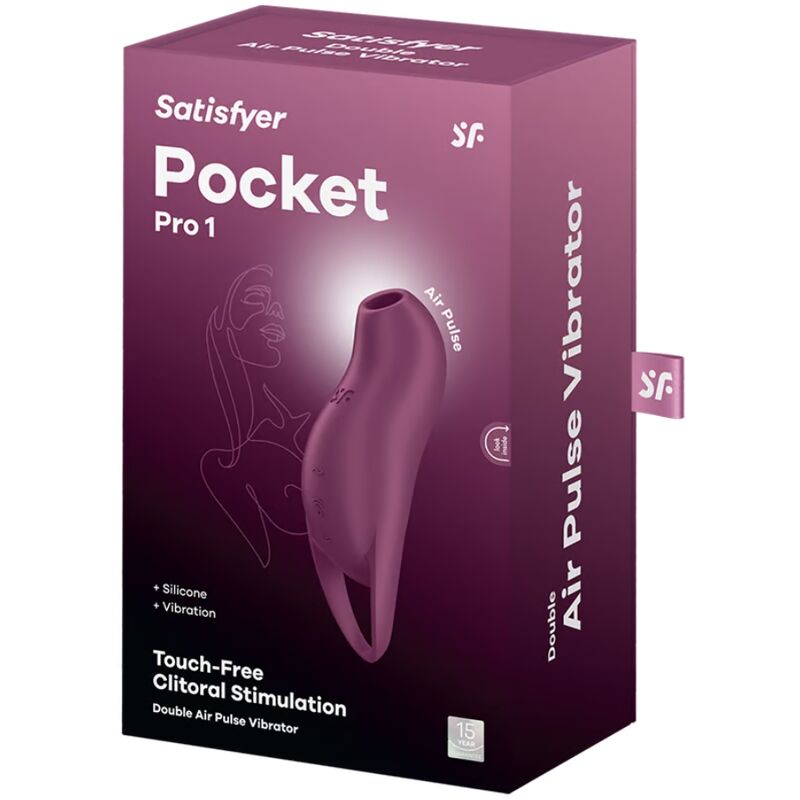 SATISFYER - POCKET PRO 1 GARNET CLITORAL STIMULATOR