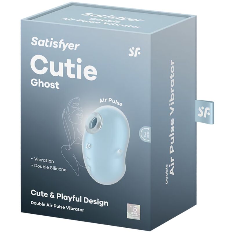 SATISFYER - VIBRATEUR À POSER BLEU CUTIE GHOST