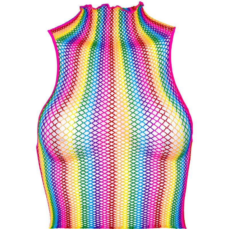 LEG AVENUE - MULTICOLORED MESH TOP