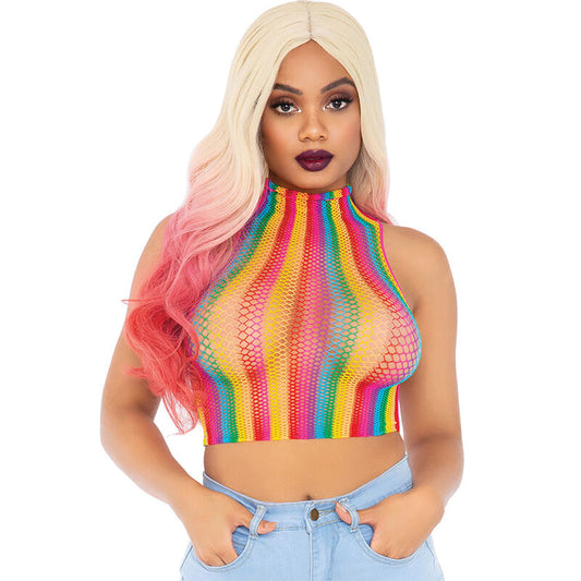 LEG AVENUE - MULTICOLORED MESH TOP