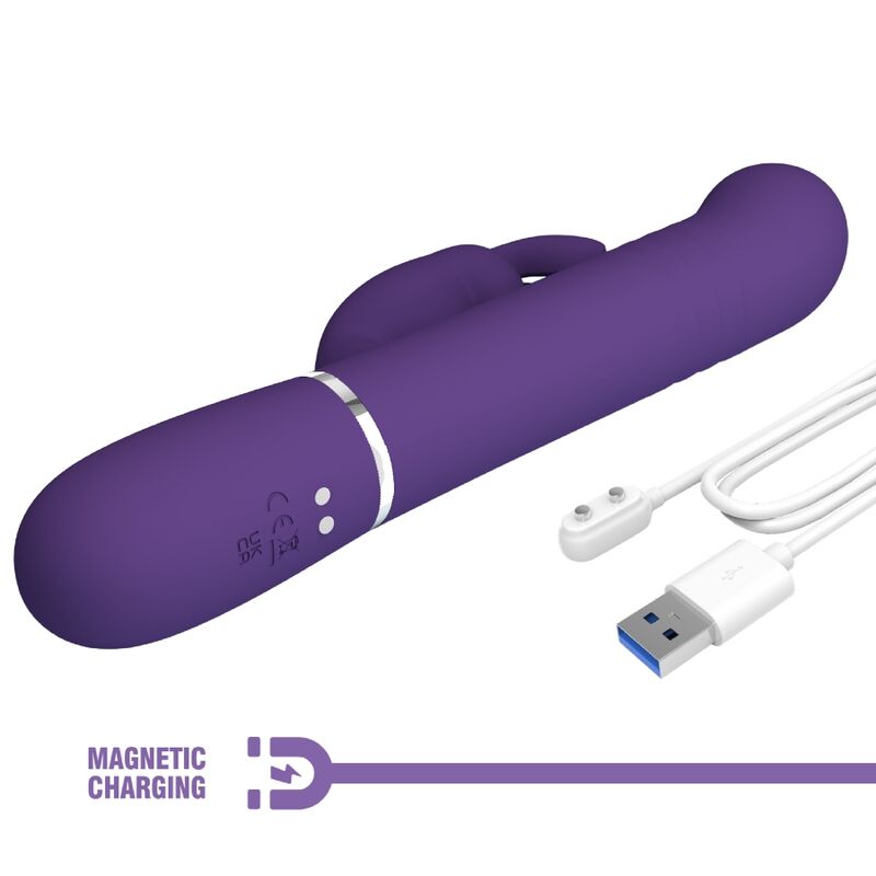 PRETTY LOVE - COALE VIBRATEUR RABBIT CHARCOAL 4 EN 1 VIOLET
