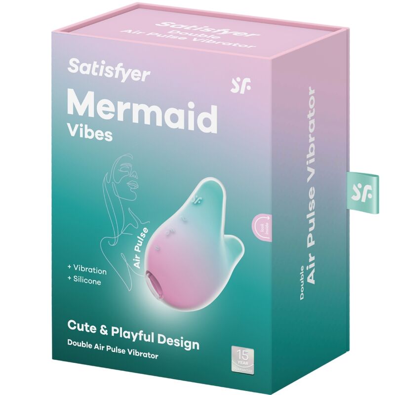 SATISFYER - STIMULATEUR ET VIBRATEUR MERMAID VIBES MENTHE ET ROSE