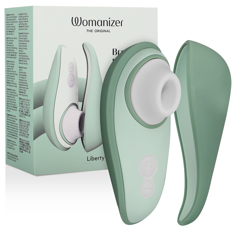 WOMANIZER - LIBERTY 2 CLITORAL STIMULATOR &amp; SUCTION CUP LIGHT GREEN