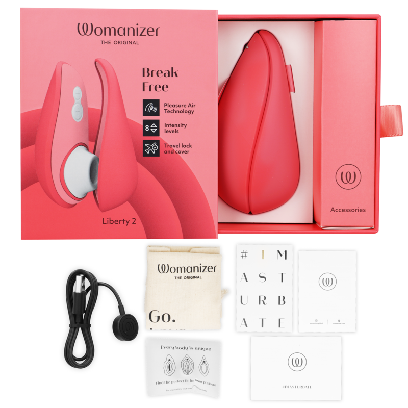 WOMANIZER - LIBERTY 2 CLITORAL STIMULATOR &amp; SUCTION CUP LIGHT GREEN