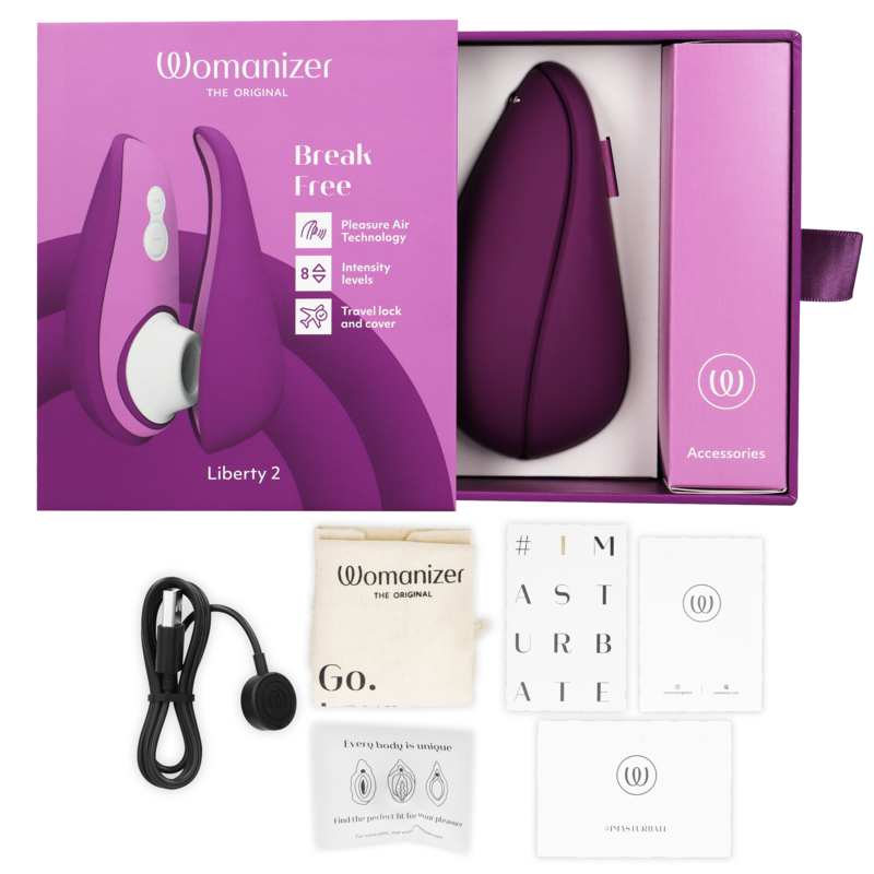 WOMANIZER - LIBERTY 2 CLITORAL STIMULATOR &amp; SUCTION CUP LIGHT GREEN