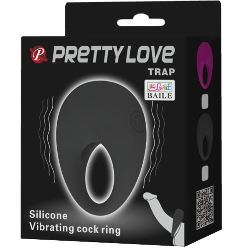 PRETTY LOVE - TRAP ANELLO VIBRATORE NERO