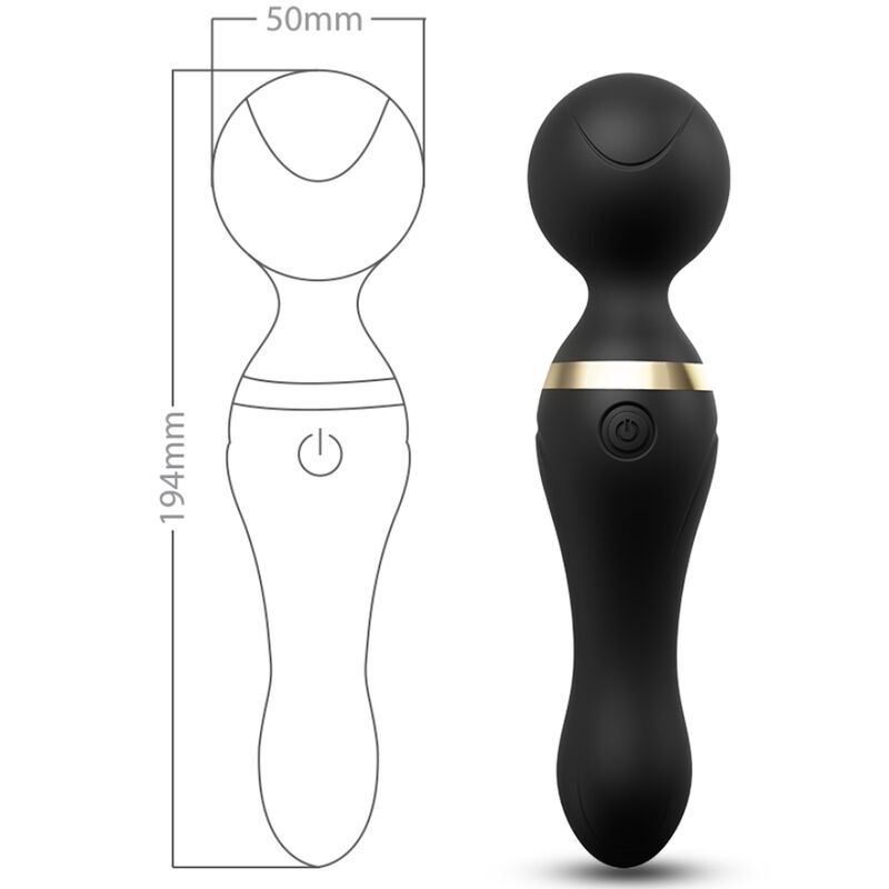 ARMONY - FREEZA MASSAGER AND VIBRATOR SUPER FLEXIBLE HEAD BLACK