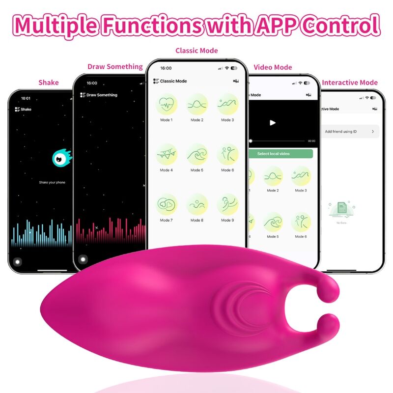 ARMONY - HONEYBEE WEARABLE PANTIES G-SPOT VIBRATOR FUCHSIA - FREE APP