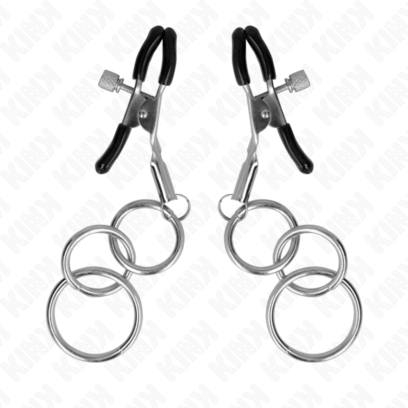 KINK - NIPPLE CLAMP WITH 3 O-RINGS 6 CM