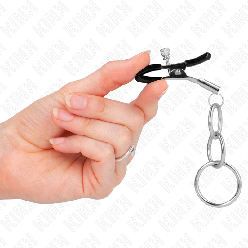 KINK - NIPPLE CLAMP WITH 3 O-RINGS 6 CM