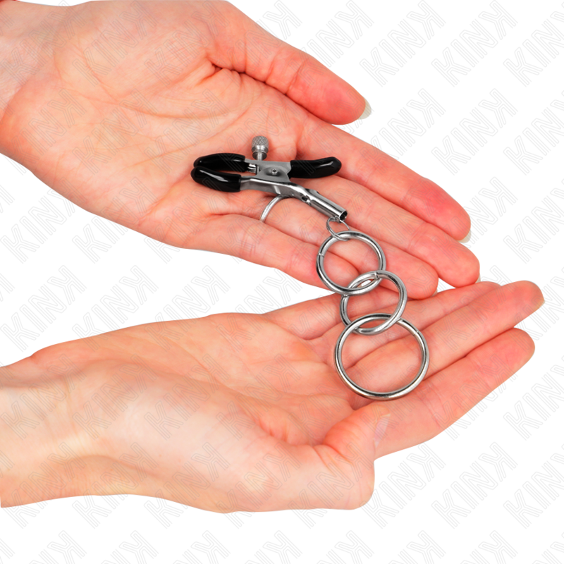 KINK - NIPPLE CLAMP WITH 3 O-RINGS 6 CM