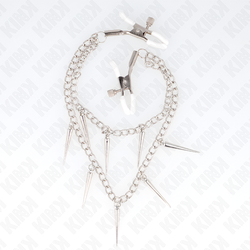 KINK - NIPPLE CLAMPS WITH SPIKE CHAINS 30CM