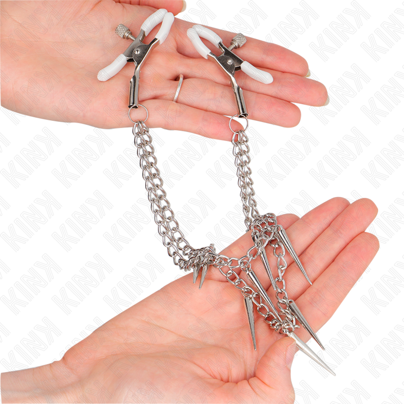 KINK - NIPPLE CLAMPS WITH SPIKE CHAINS 30CM