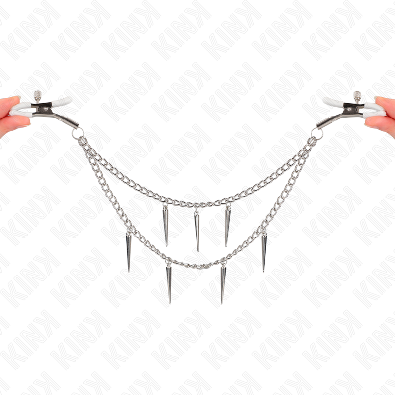 KINK - NIPPLE CLAMPS WITH SPIKE CHAINS 30CM