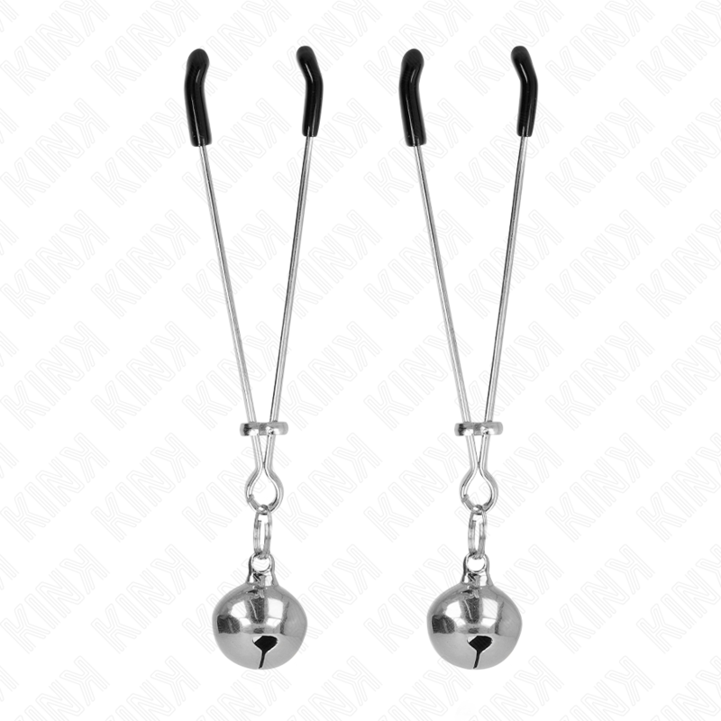 KINK - SILVER THIN BELL NIPPLE CLAMPS 7CM