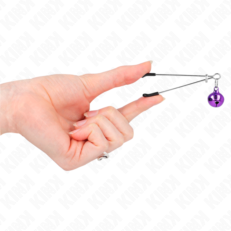 KINK - PURPLE THIN BELL NIPPLE CLAMPS 7CM