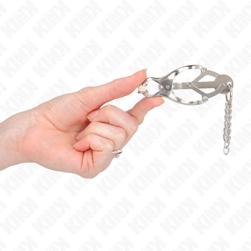 KINK - JAPANESE CLOVER NIPPLE CLAMPS WITH SILVER CHAINS