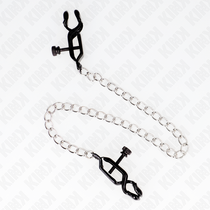 KINK - SILVER FLAT CHAIN ​​NIPPLE CLAMPS 30CM