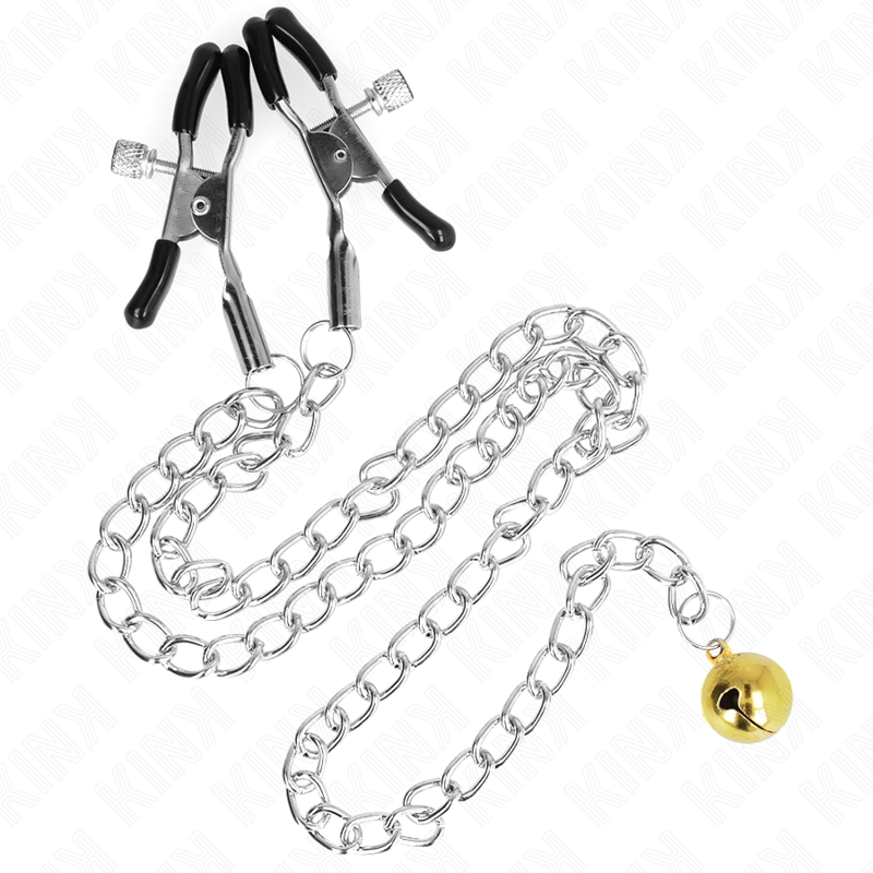 KINK - CHAIN ​​NIPPLE CLAMPS WITH BELL 30 CM