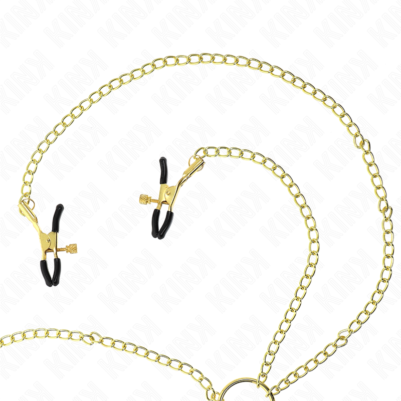 KINK - 4 GOLD ADJUSTABLE NIPPLE &amp; CLIT CLAMPS