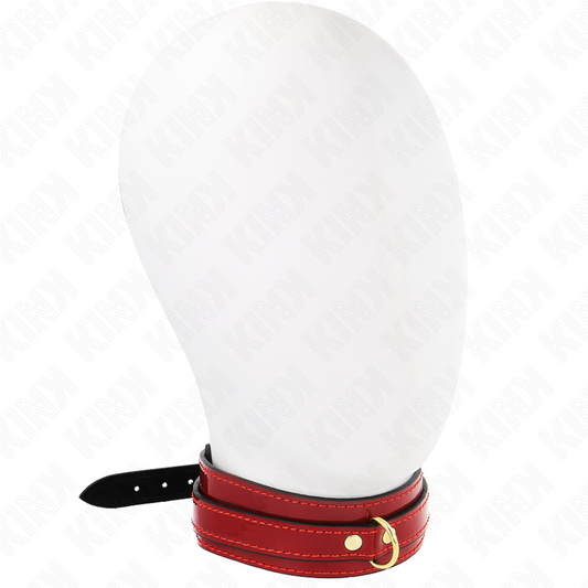 KINK - COLLANA REGOLABILE ROSSO VINO CON DETTAGLI ORO 29-42,5 CM X 4 CM