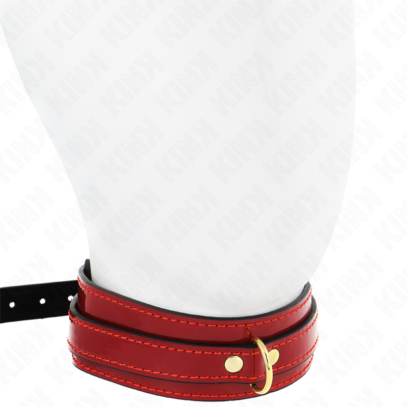 KINK - COLLANA REGOLABILE ROSSO VINO CON DETTAGLI ORO 29-42,5 CM X 4 CM