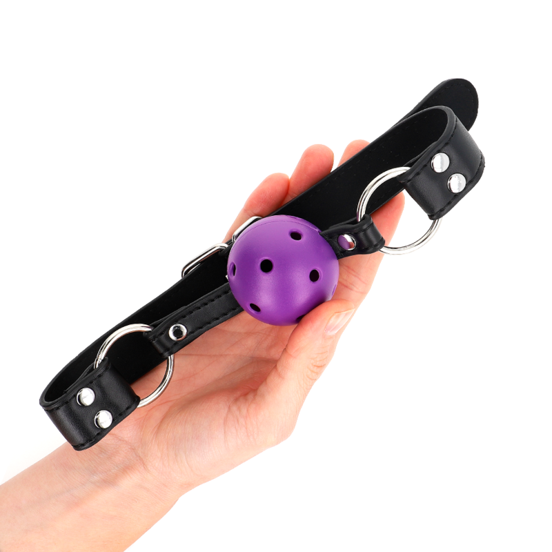 KINK - BREATHABLE BALL GABARD 4CM WITH DOUBLE RIVET PURPLE 62.5 x 2.5CM ADJUSTABLE 42-58CM