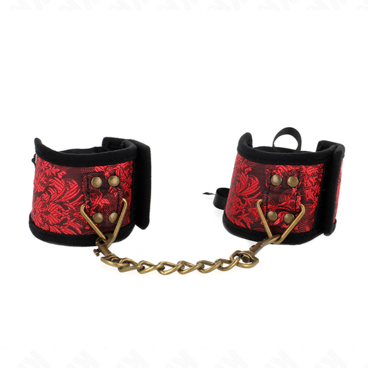 KINK - SCANDAL WRIST RESISTANCE RED-BLACK LACE DETAILS 24.5 CM X 6.5 CM