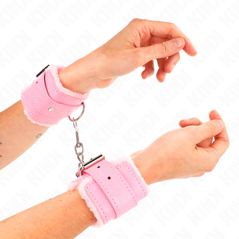 KINK - PINK FUR PADDED WRIST RESISTANCE WITH ADJUSTABLE PINK BELT 17-29CM X 6CM