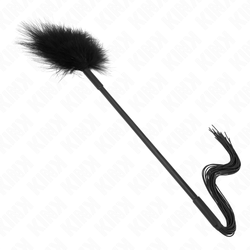 KINK - SILICONE WHIP WITH FEATHER FOR TICKLING 47 CM