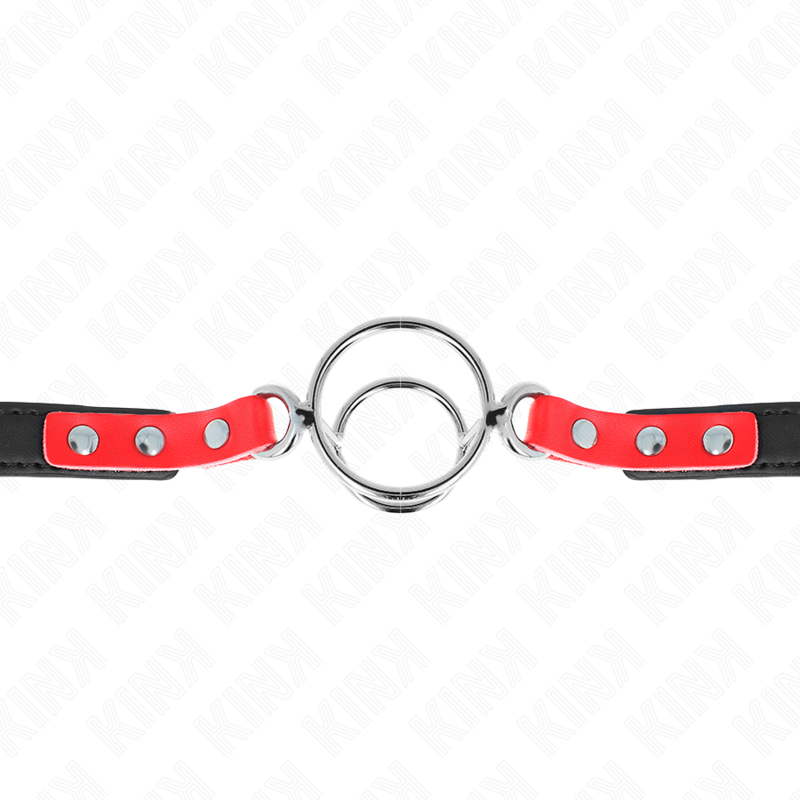 KINK - GAG CON O-RING MULTIPLI 4/4,8 CM ROSSO 38 X 56 CM