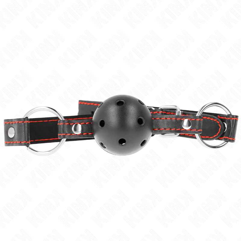 KINK - BALL GAG CREUX DUR NOIR MODÈLE 2 65 x 2,5 CM