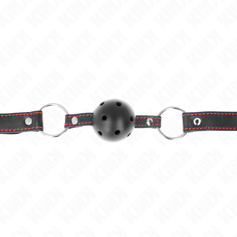 KINK - BALL GAG CREUX DUR NOIR MODÈLE 2 65 x 2,5 CM