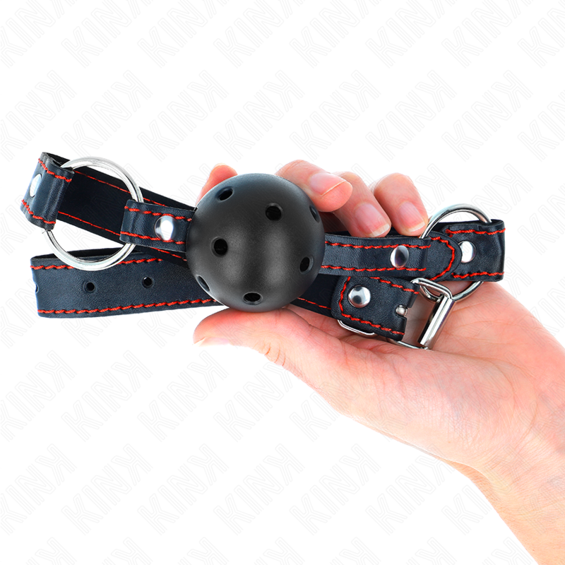 KINK - BALL GAG CREUX DUR NOIR MODÈLE 2 65 x 2,5 CM