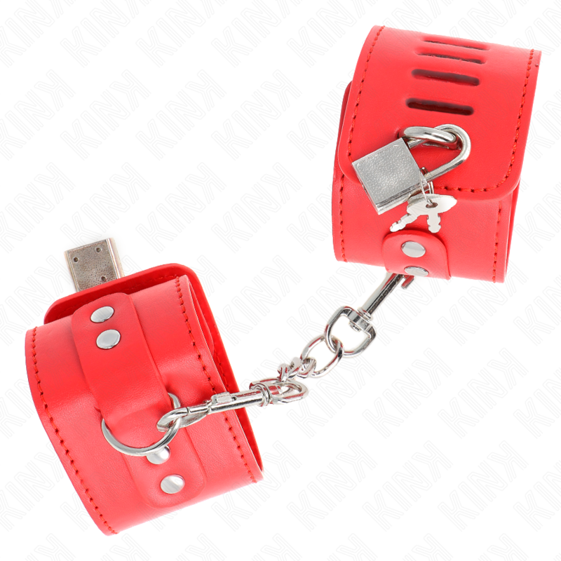 KINK - WRIST RESISTANCE WITH RED PADLOCK CLOSURE ADJUSTABLE 16-23 CM X 5.5 CM