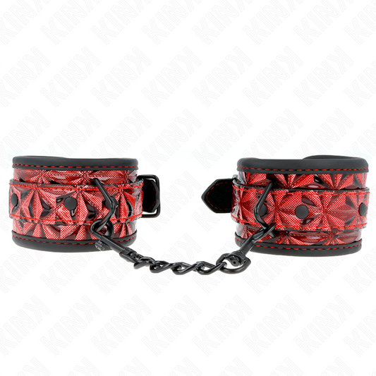 KINK - RESISTENZA DA POLSO CON MOTIVO A DIAMANTI ROSSO SCURO REGOLABILE 17-26 CM X 5,5 CM