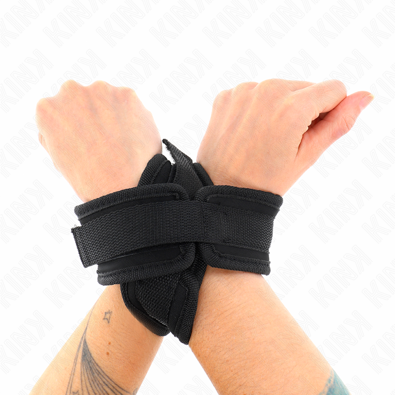 KINK - BLACK CROSS CUFFS 34 X 5.5 CM