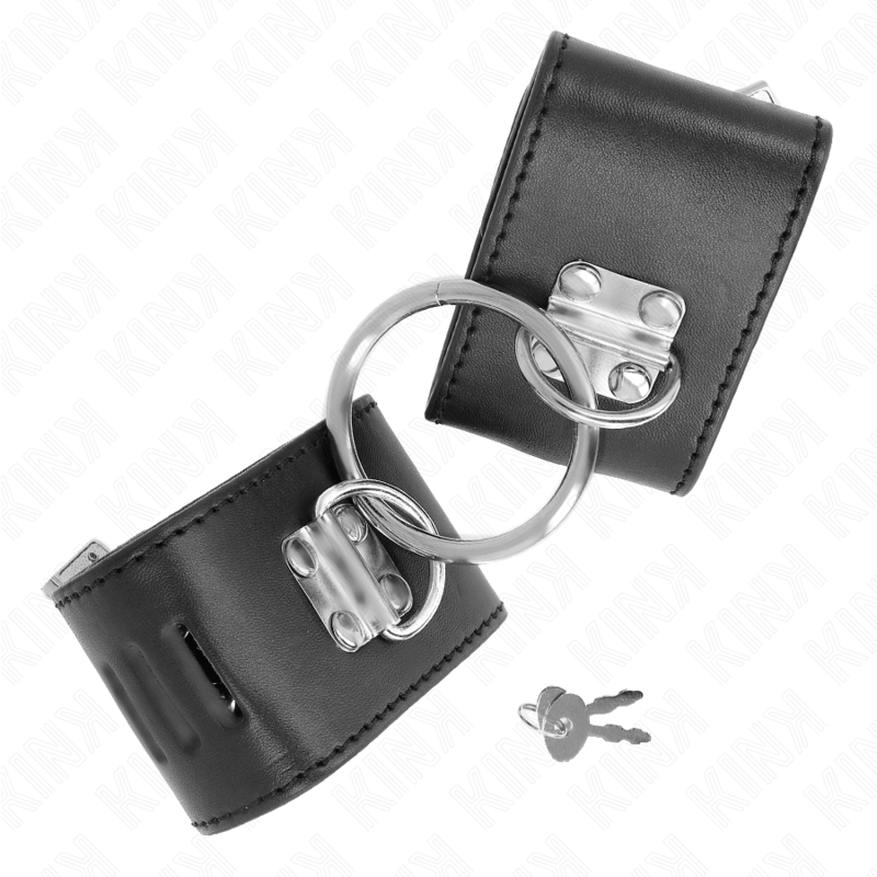 KINK - POIGNET FIXE AVEC FERMETURE ANNEAU ET CADENAS NOIR RÉGLABLE 16-23 CM X 5,5 CM