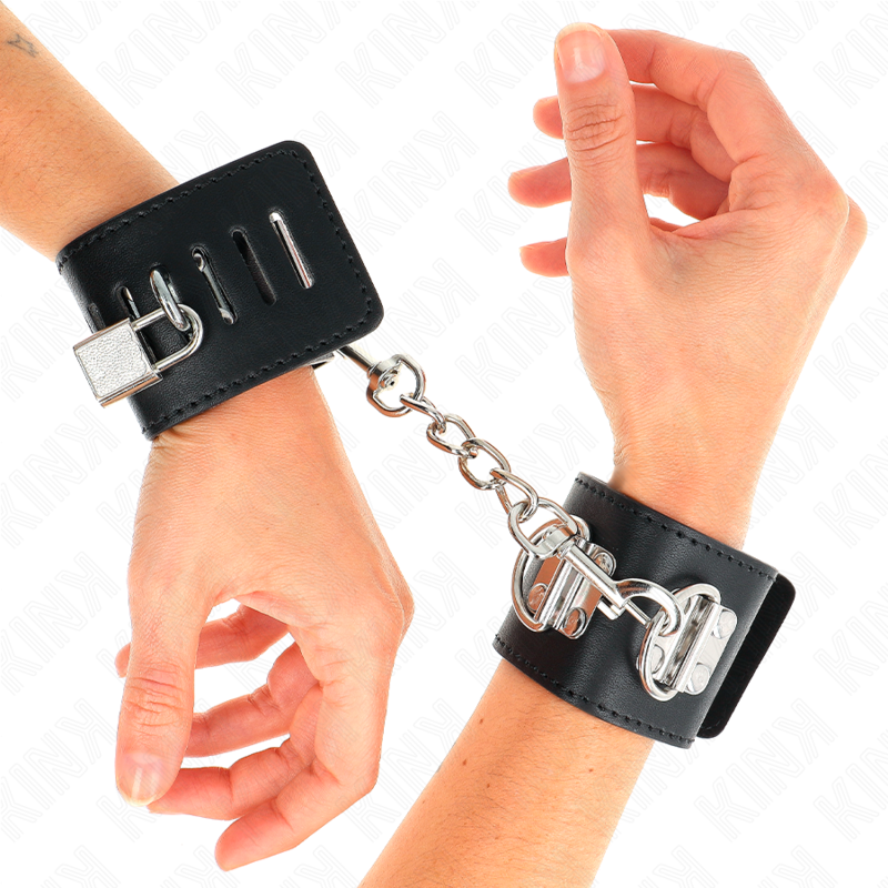 KINK - MULTI-POSITION WRIST RESISTANCE WITH BLACK PADLOCK CLOSURE ADJUSTABLE 16-23 CM X 5.5 CM